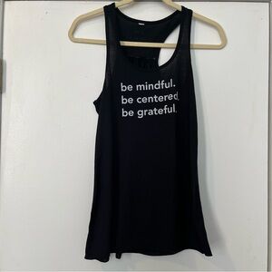 Miraval yoga racer back tank top lightweight graphic resort